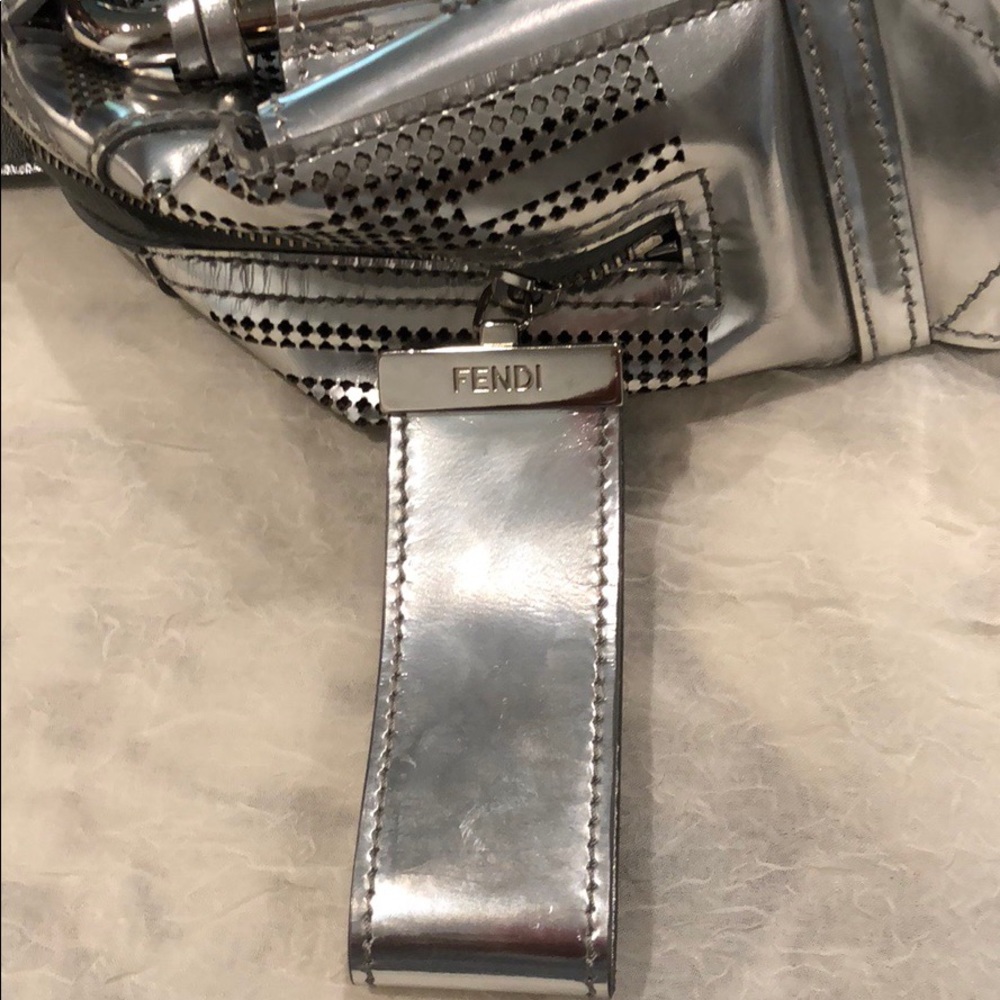 Fendi Large Metallic Crossword Tote - Picture 3 of 8